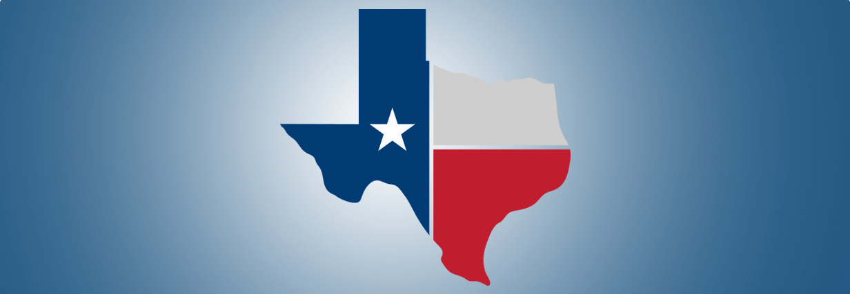 the state or Texas with flag