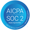 AICPA SOC 2 seal representing independently assessed security and data control standards.
